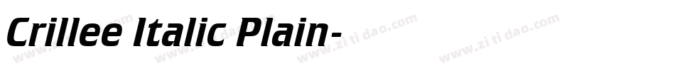 Crillee Italic Plain字体转换